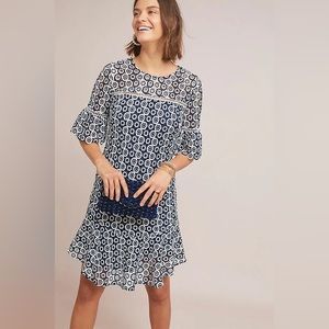 Anthropologie Shoshanna Emily Crochet Eyelet Dress size Small